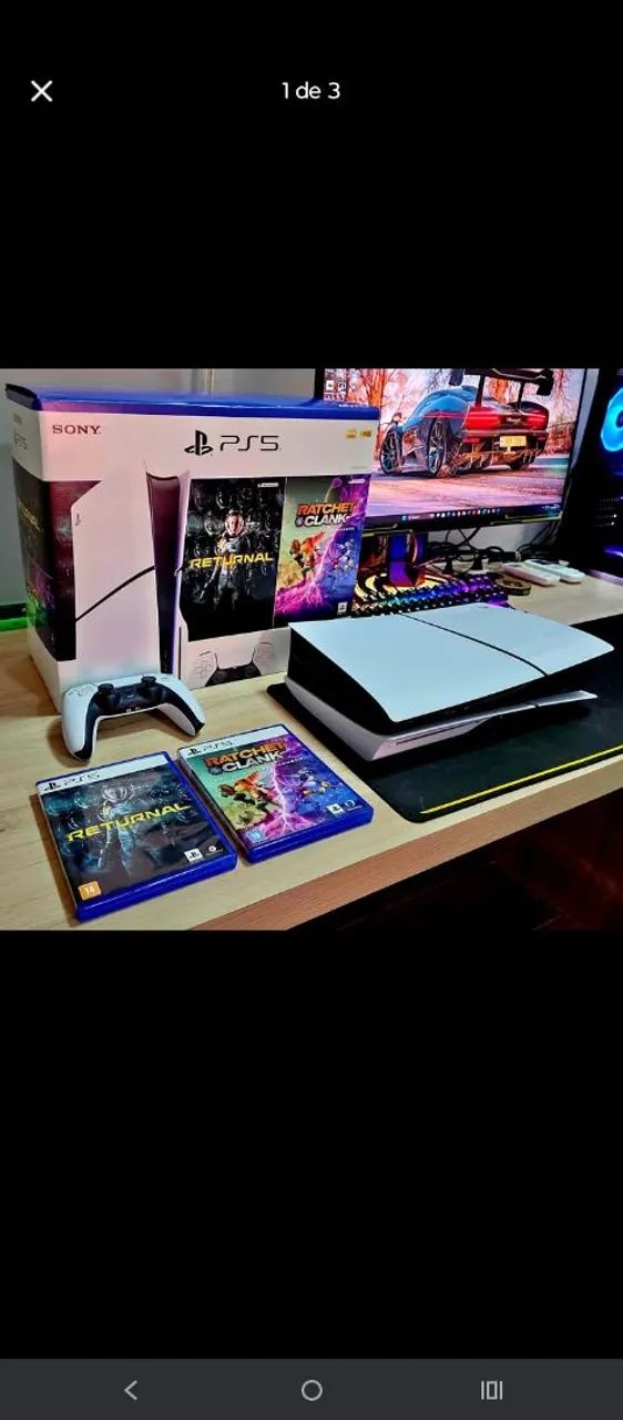 Playstation 5 Slim 1TB mais jogos e 2 Controle - Foto 3