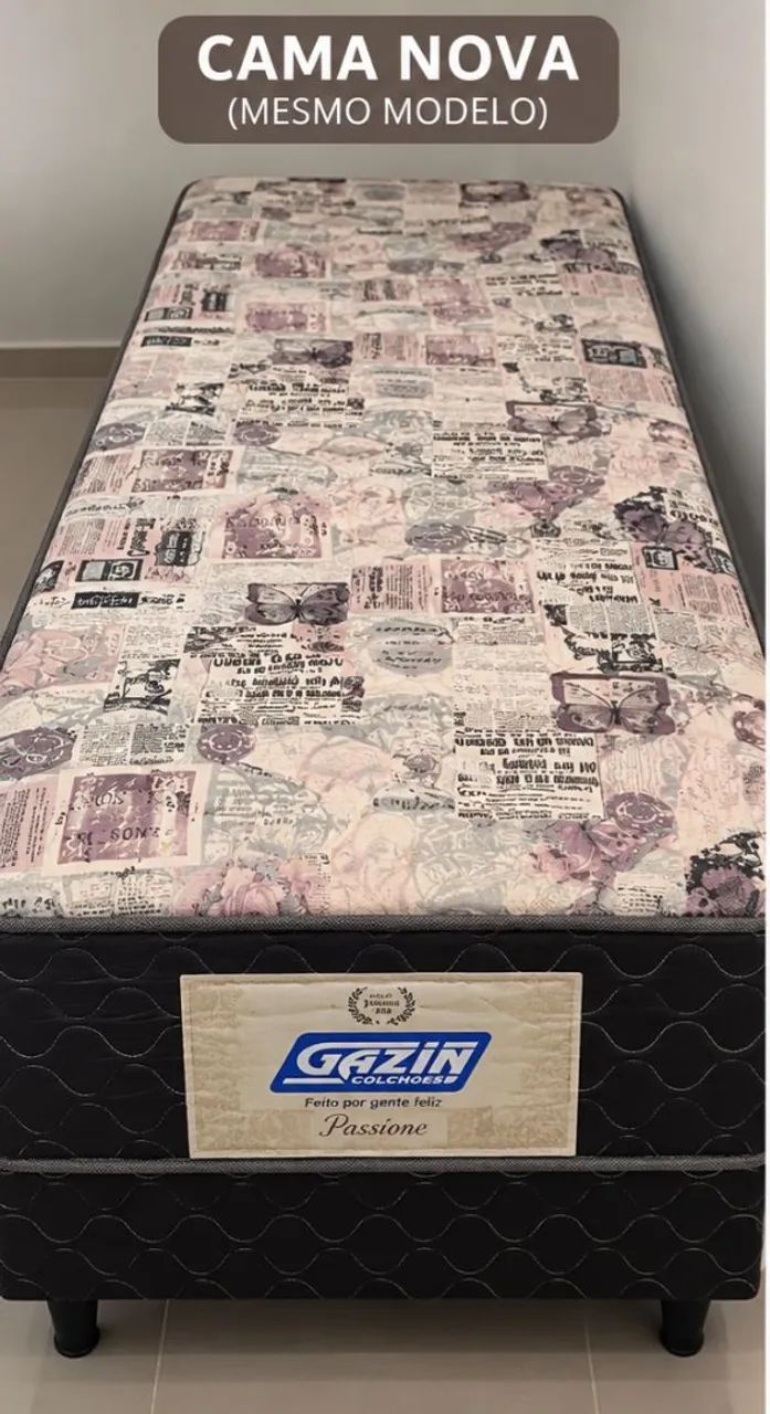 Cama box conjugada de solteiro 