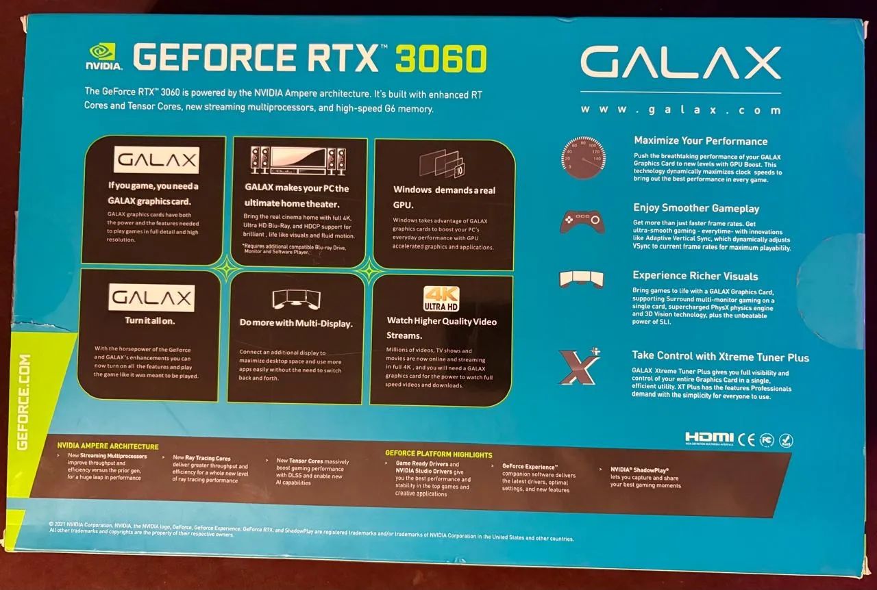 Placa de Vídeo - RTX3060 12GB - GALAX - Foto 3