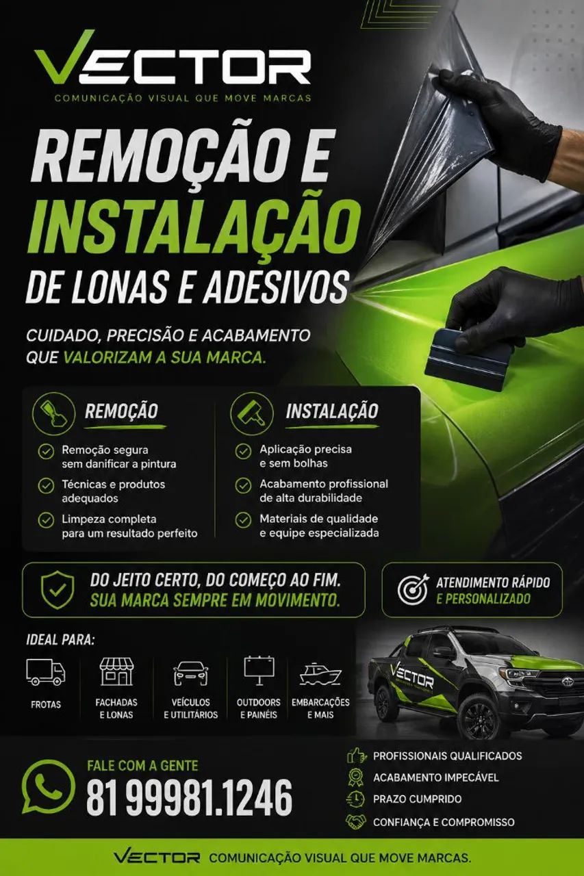 Adesivação/Envelopamento remoção e instalação de adesivos