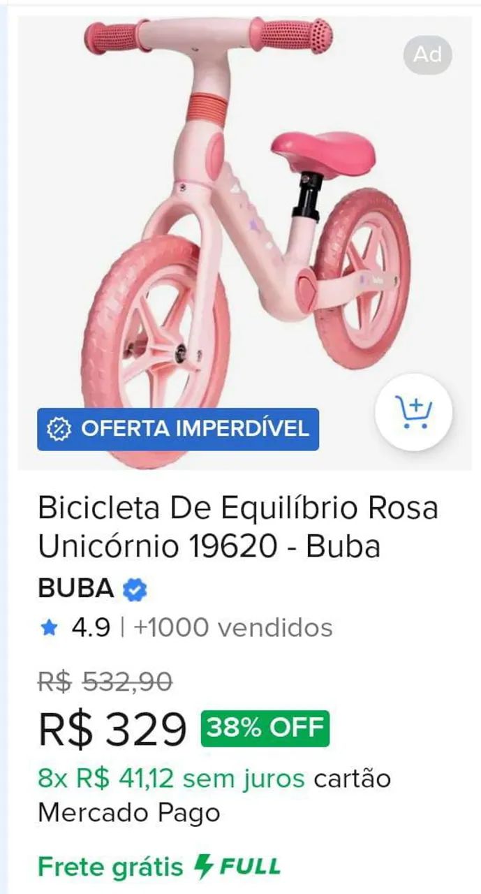Bicicleta infantil equilíbrio  - Foto 2