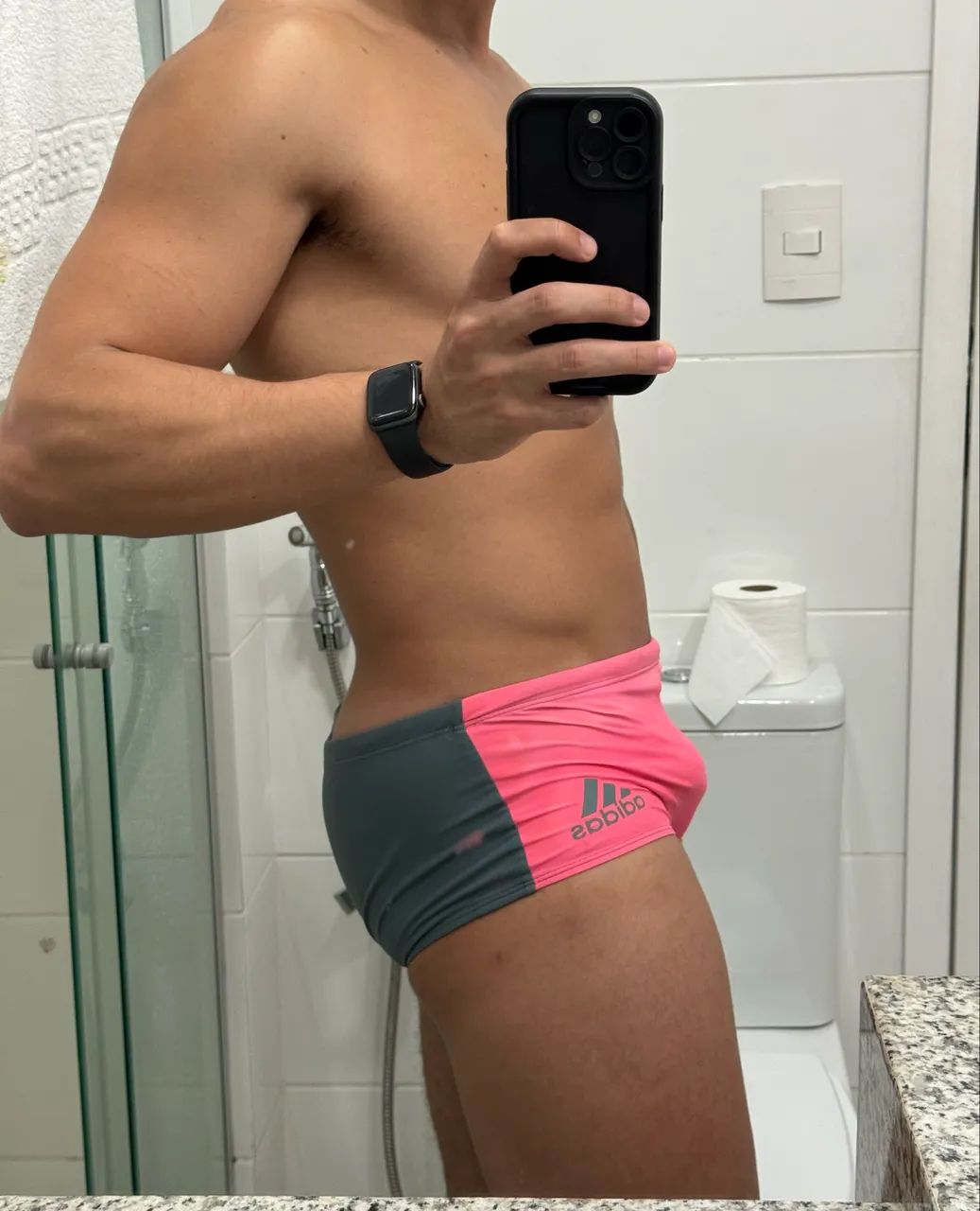 Sunga Adidas Rosa/Cinza - Foto 4