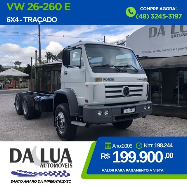 ? Volkswagen 26.260 E (2006) - 6x4 (Traçado) no Chassi
