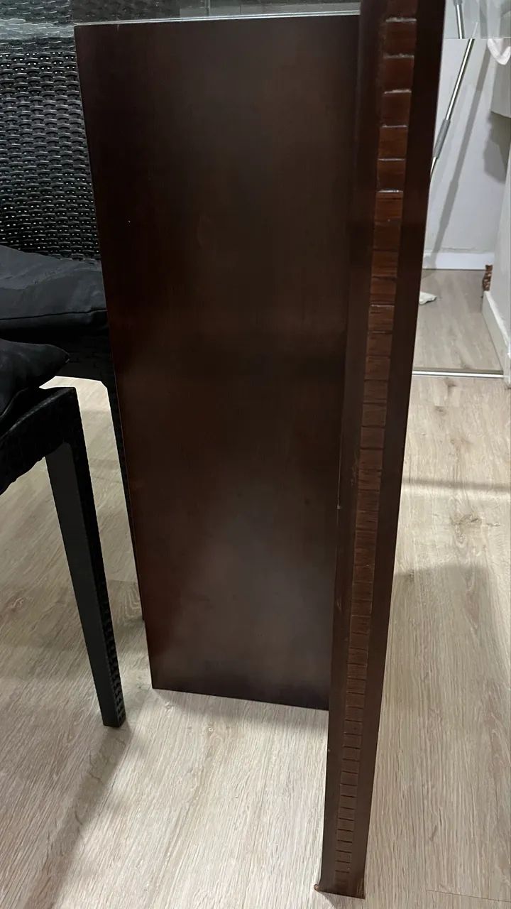 Mesa de Jantar com Tampo de Vidro e Base em Madeira / MDF (Apenas a Mesa) - Foto 2
