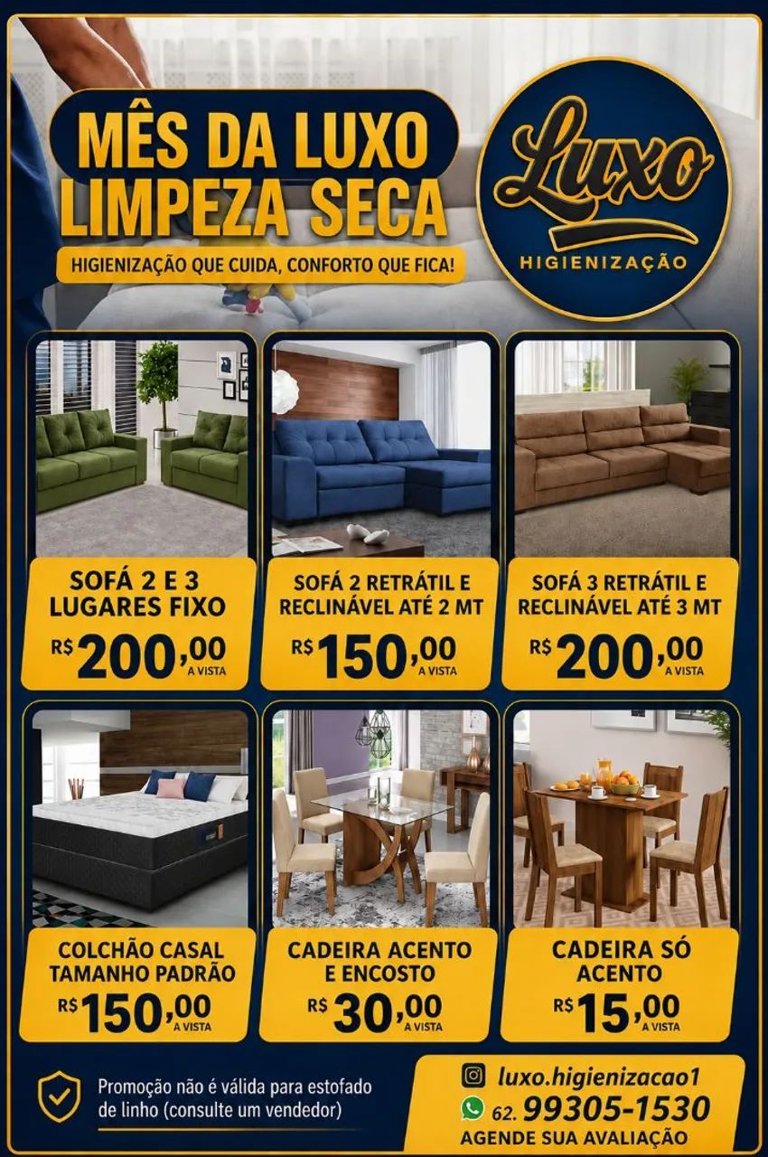 Lava sofá a seco Goiânia 