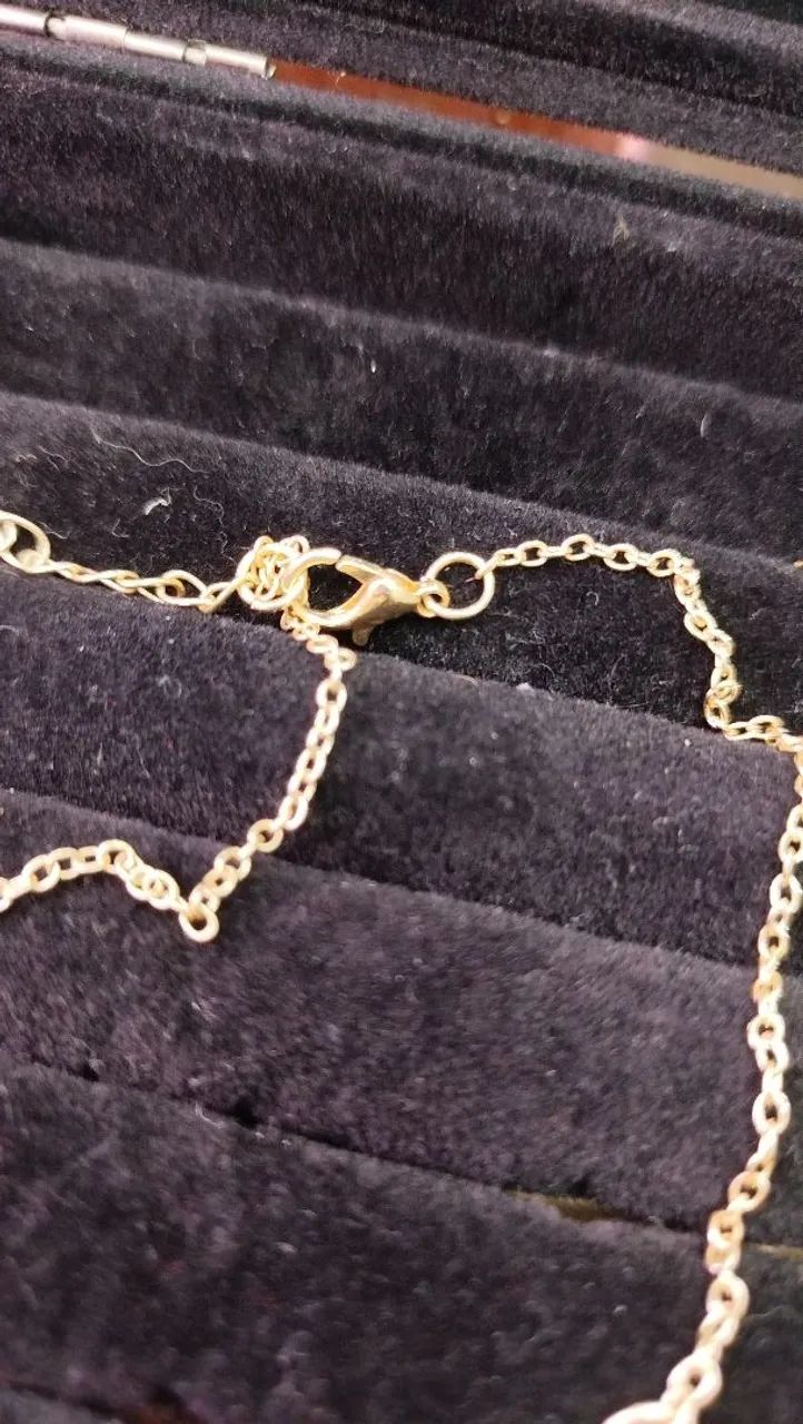 Colar chocker novo dourado hipoalergênico da marca Morana com ajuste - Foto 3