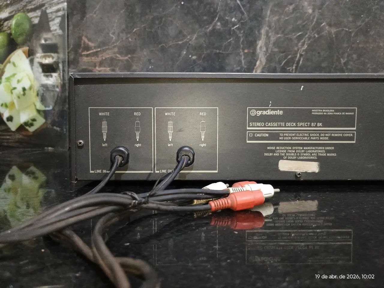 Gradiente Stereo Cassette Deck Spect 87 BK pequenas marcas do tempo ...