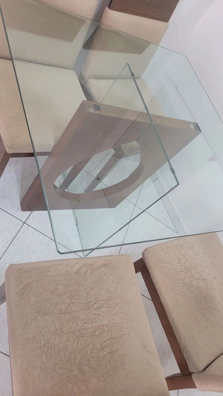 Mesa de vidro semi nova - Foto 3