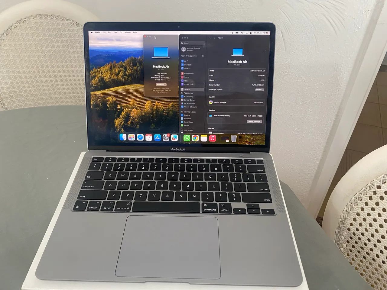 Macbook Air Apple M1 13 Polegadas 8gb 256gb - Bateria 97% - Foto 2