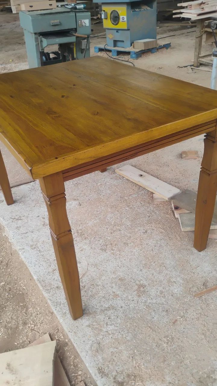 Mesa rústica de madeira maciça  - Foto 5