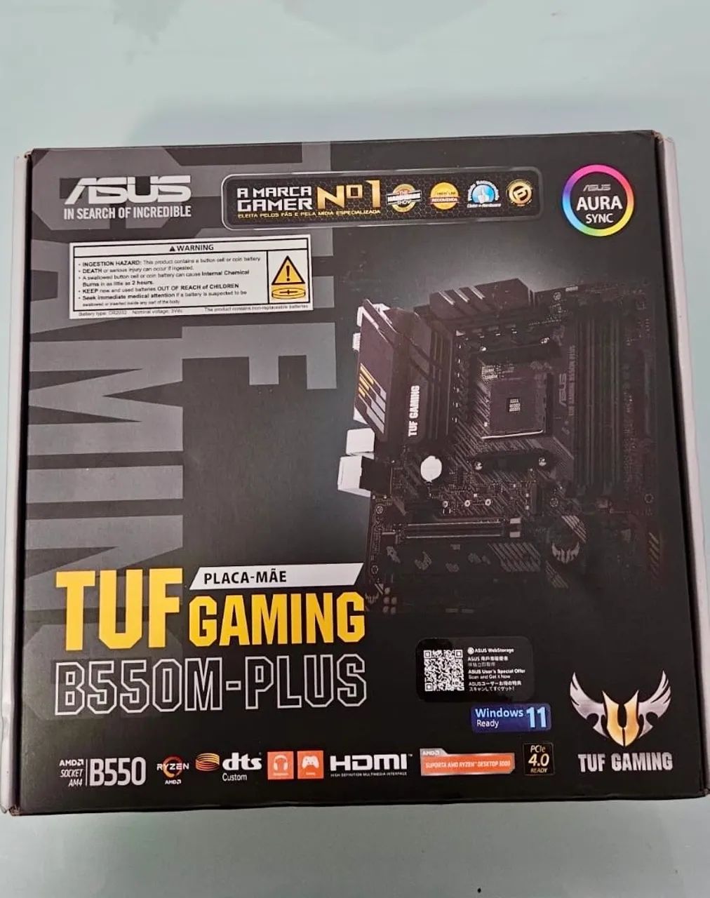 Placa mãe asus b550m tuf plus lacrada