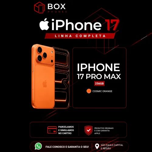 iPhone 17 Pro Max 256GB | COSMIC ORANGE | LARANJA