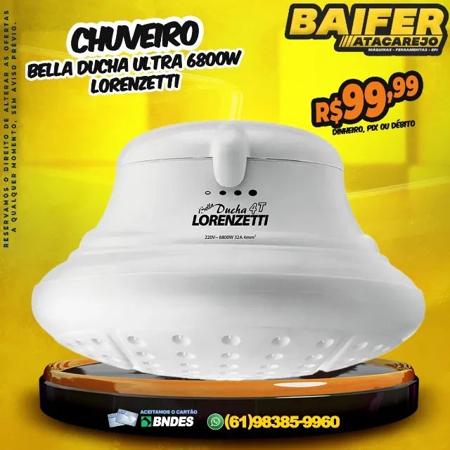 Chuveiro Bella Ducha Ultra 6800w Lorenzetti