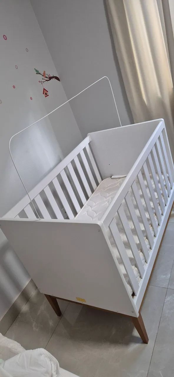 Vendo Berço Mini Cama Noah com Pés Square Mel - Branco Fosco - Foto 3