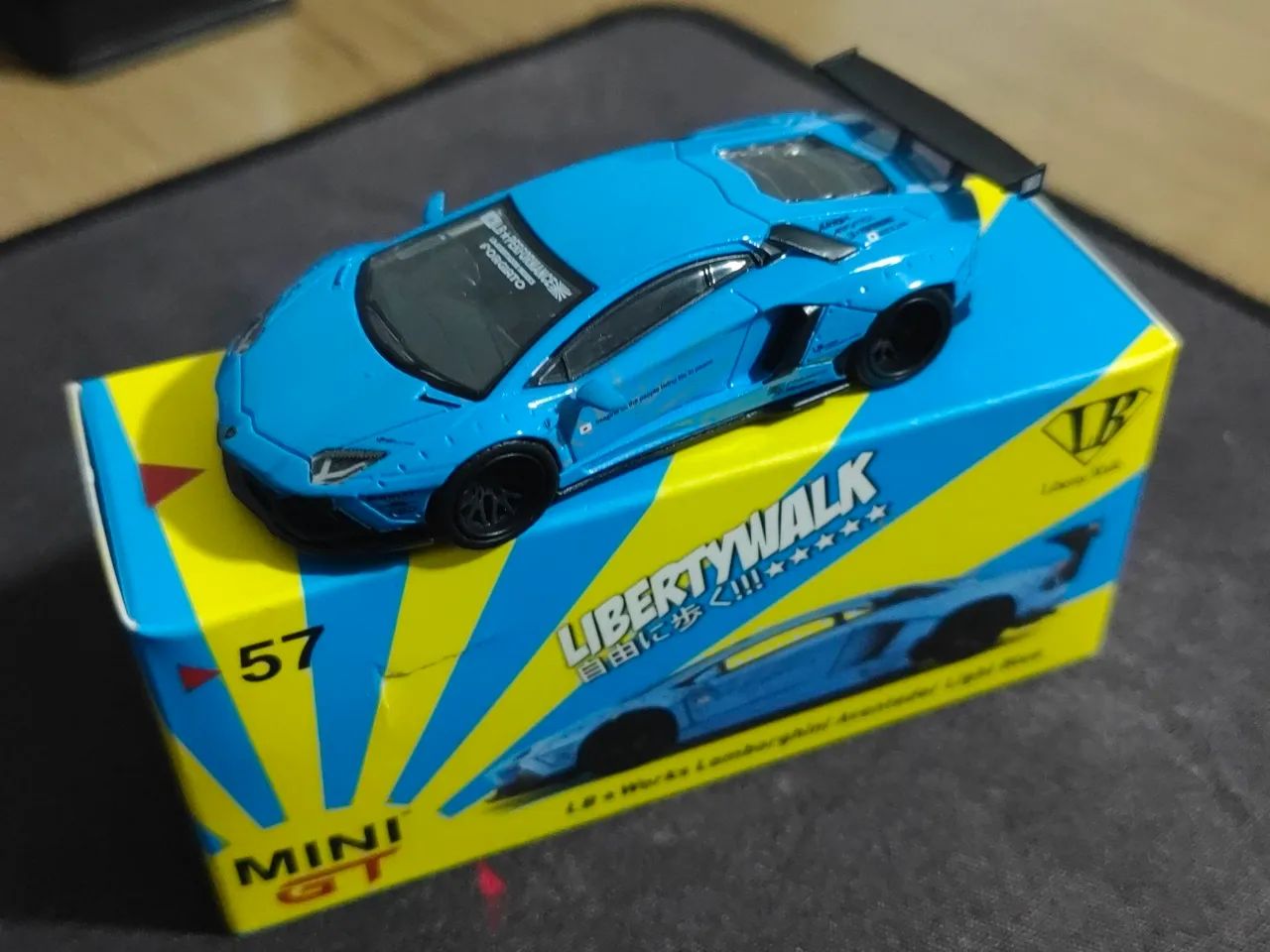 Míni GT Lamborghini Aventador light blue lbwk #57 - Hobbies e