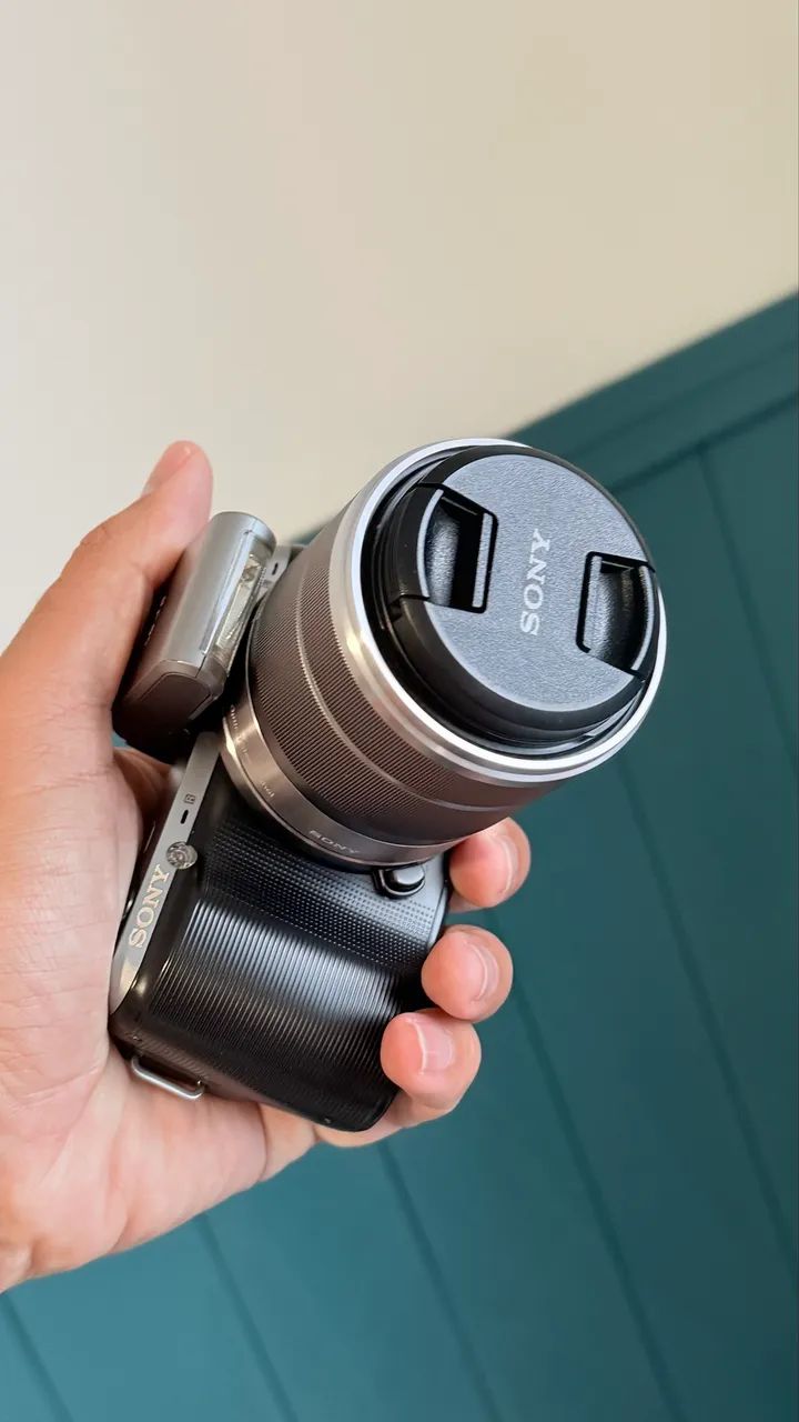 Câmera Sony Nex C3 lente E mount 18 - 55 - Câmeras e Filmadoras