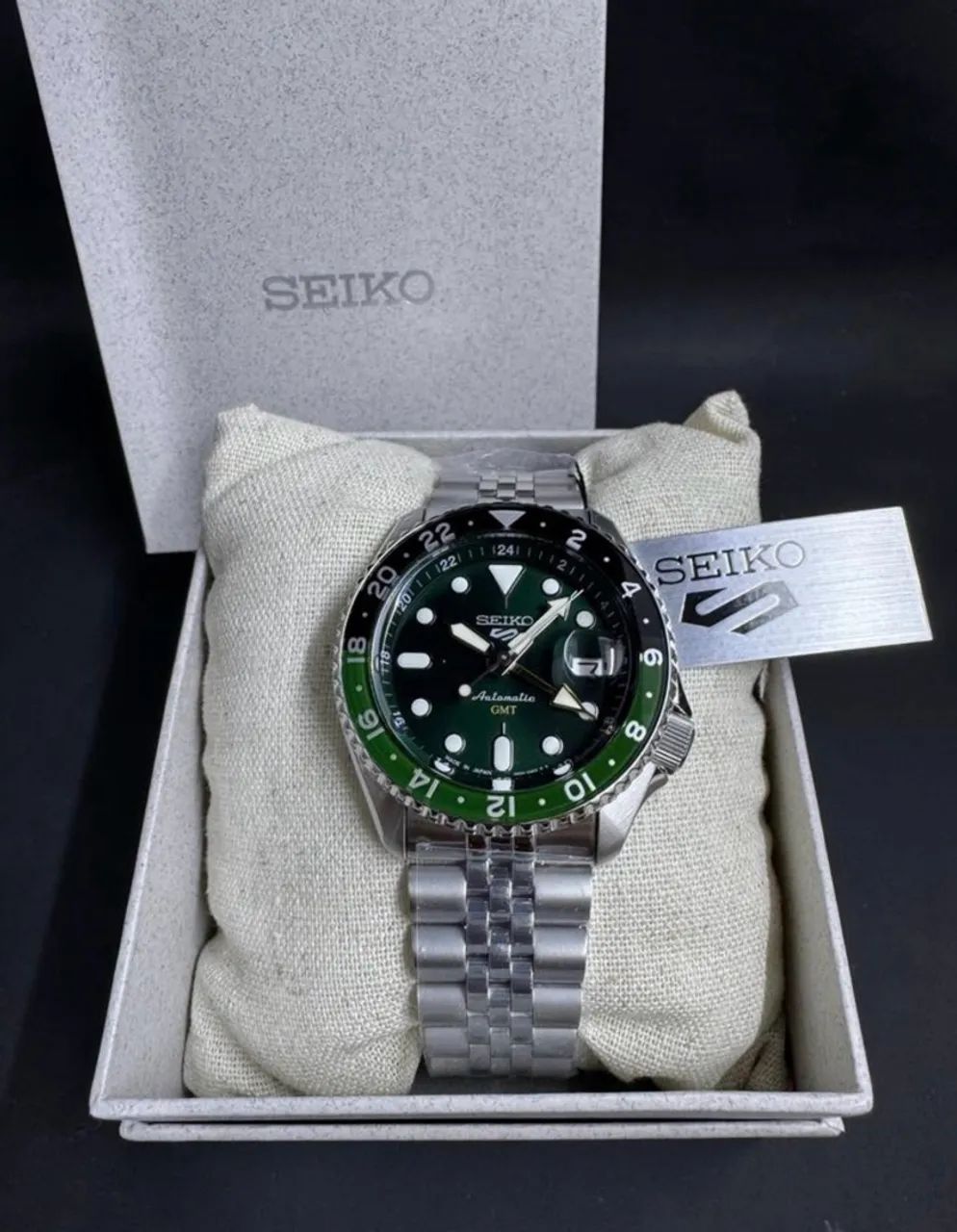 Relógio Seiko 5 Sport GMT verde Sprite - Foto 3