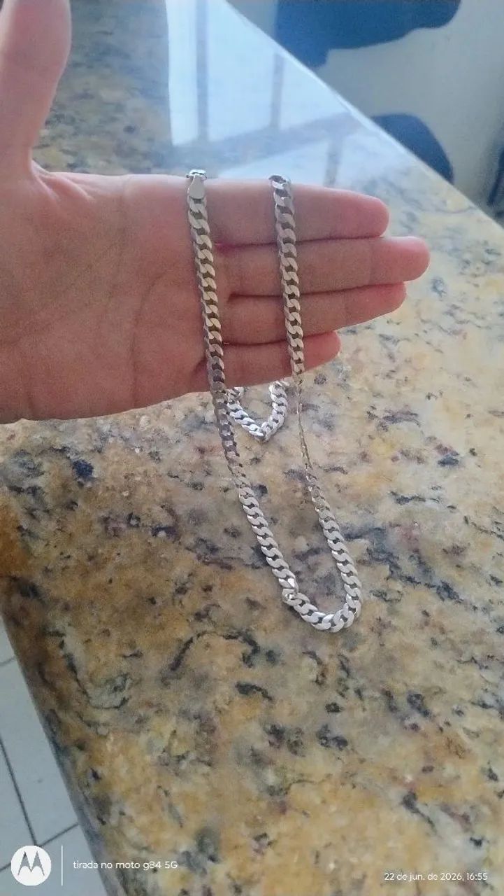 Vende-se conjunto de corrente e pulseira de prata 925  - Foto 5