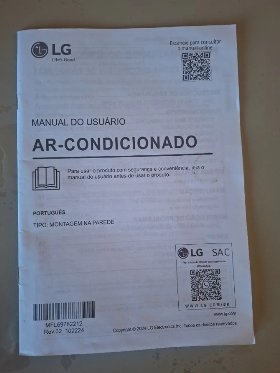 Ar Condicionado LG 12.000 Btus WiFi Dual Inverter Voice +Ai frio S3-Q12JA31K 220V Seminovo - Foto 4