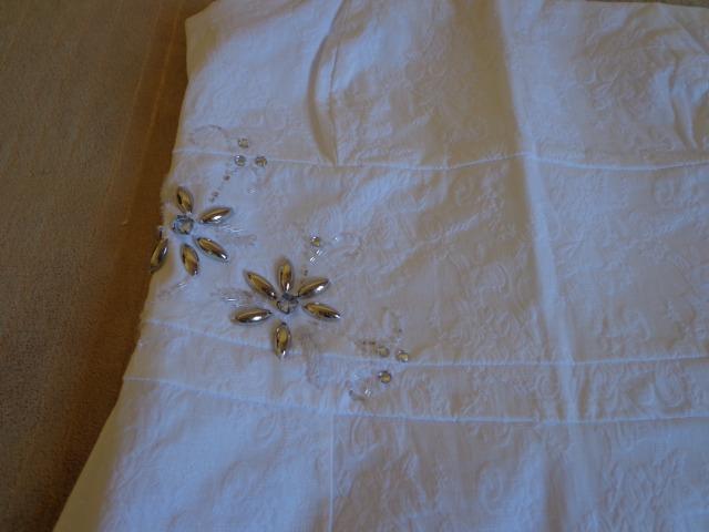 Vestido de Lese Branco Bordado Novo - Foto 5