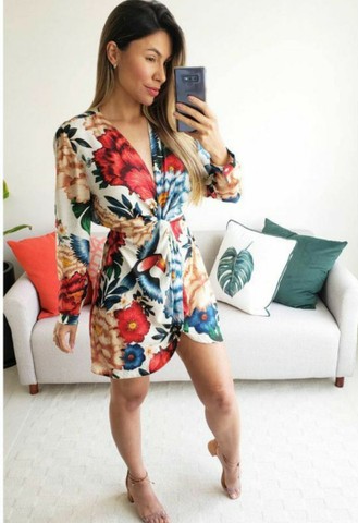 Vestido curto Farm