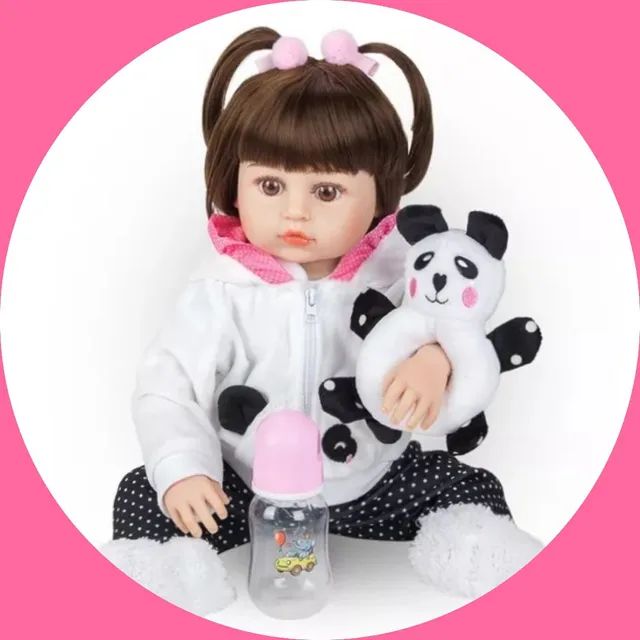 Boneca Bebê Reborn Menina Girafinha Pode Tomar Banho UniDoll 48cm :  : Brinquedos e Jogos