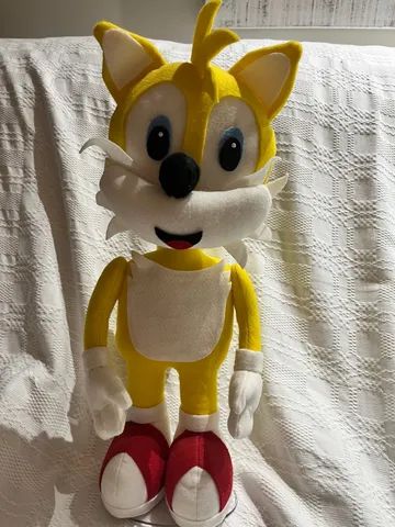 Sonic e May Rose em feltro 40 cm de altura Kit 2 personagens