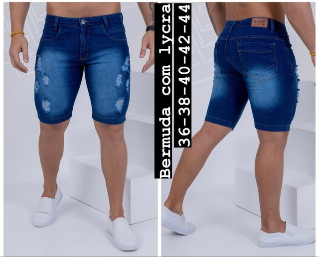 Bermuda jeans masculina  - Foto 2