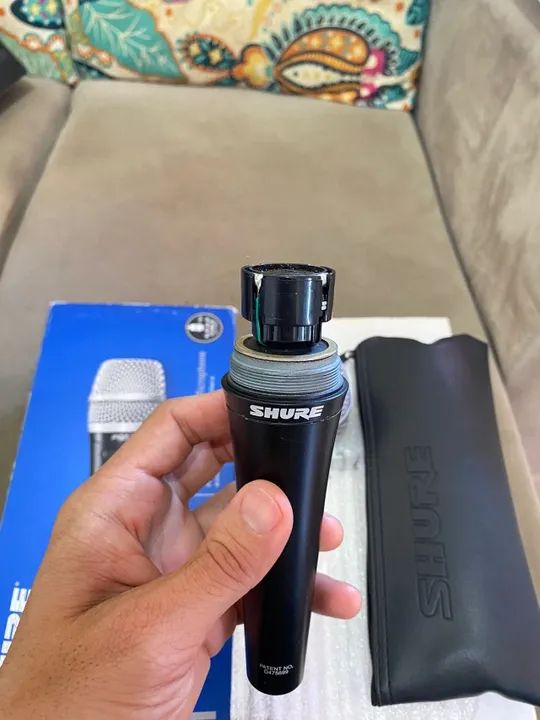 Microfone Shure PG57 XLR Cardioide Dinâmico Original - Foto 4