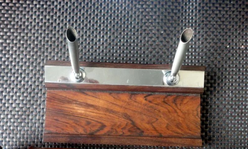 Antigo Porta Canetas feito em Jacarandá e Aço inoxidável (Item Colecionador ou Decoração) - Foto 6