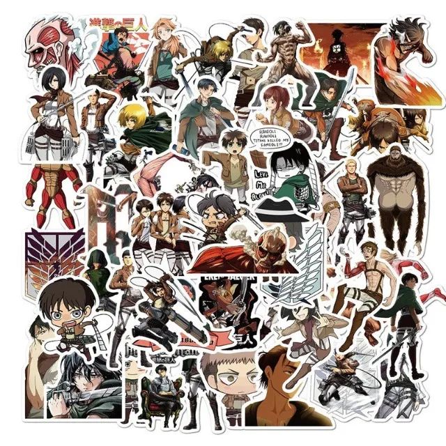 Kit 150 Adesivos de Attack on Titan, Fullmetal Alchemist e Bleach - Pcs Peças Unidades - Foto 3