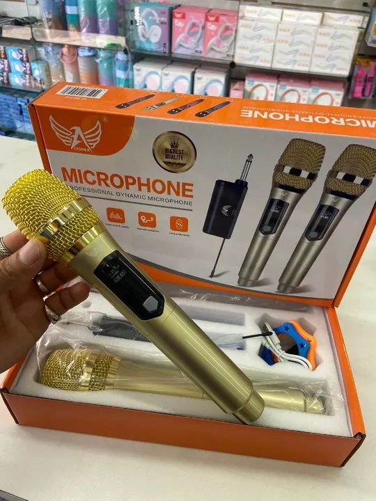 Kit 2 microfones sem fio profissional completos 