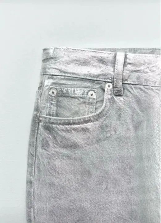 Calça jeans cinza claro Zara - Foto 3