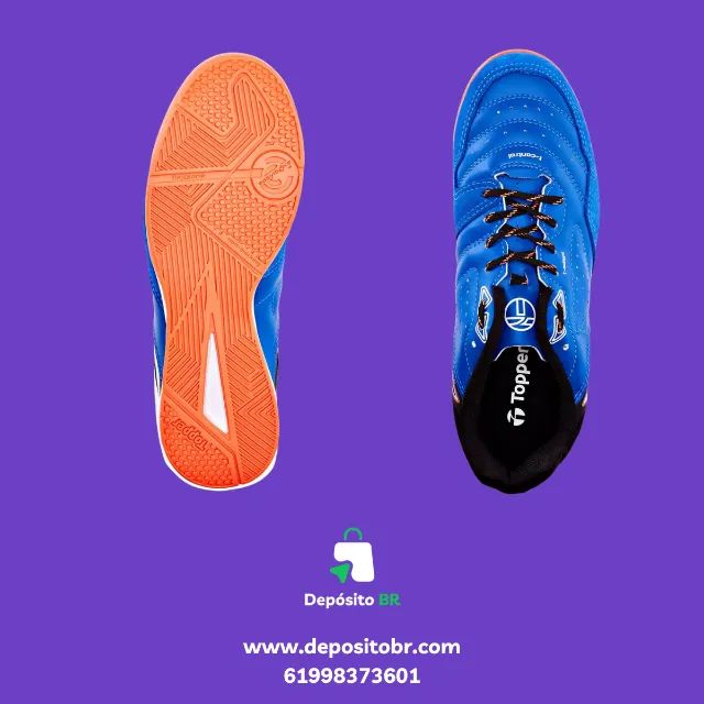 Chuteira Futsal Topper Dominator Club V - Masculino/Tamanho 41. - Foto 5
