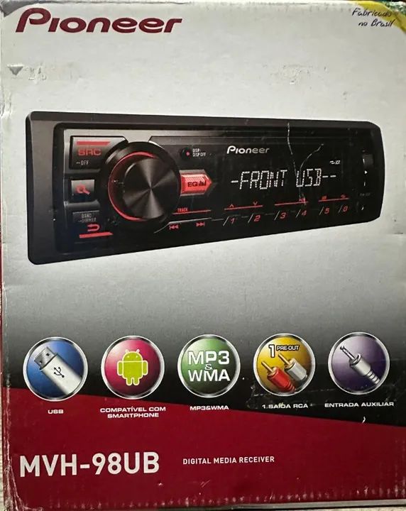 Som Automotivo Pioneer Mvh-98ub Mp3 Usb Entrada Auxiliar - Foto 6