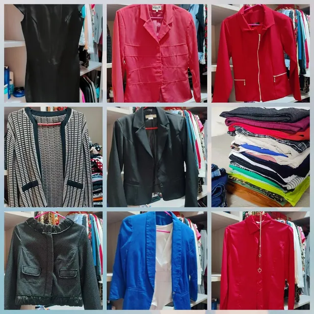 Lote de roupas mistas para brechó/Bazar (usadas) com 60 peças (Primeira  linha - revenda por 25,00 a 60,00 Reais)