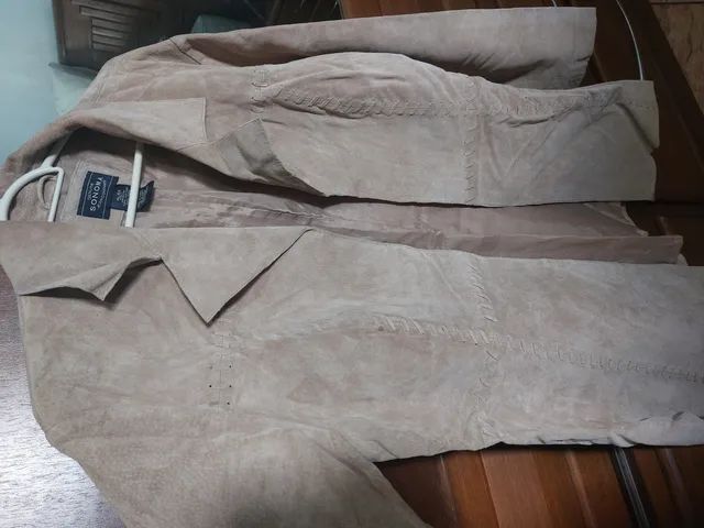 Casaco de couro feminino