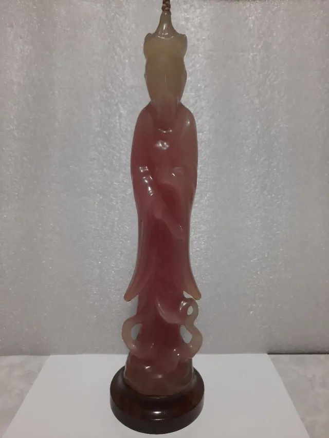 Vela escultura Oriental Chinesa O Imperador, com peanha atrai fortuna prosperidade Antiga  - Foto 6