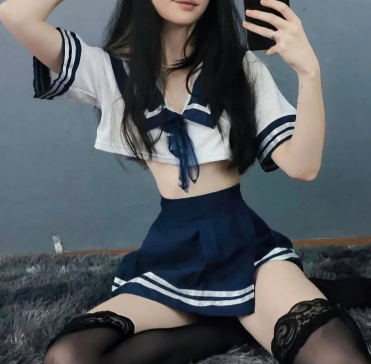 Conjunto Sailor Branco e Azul