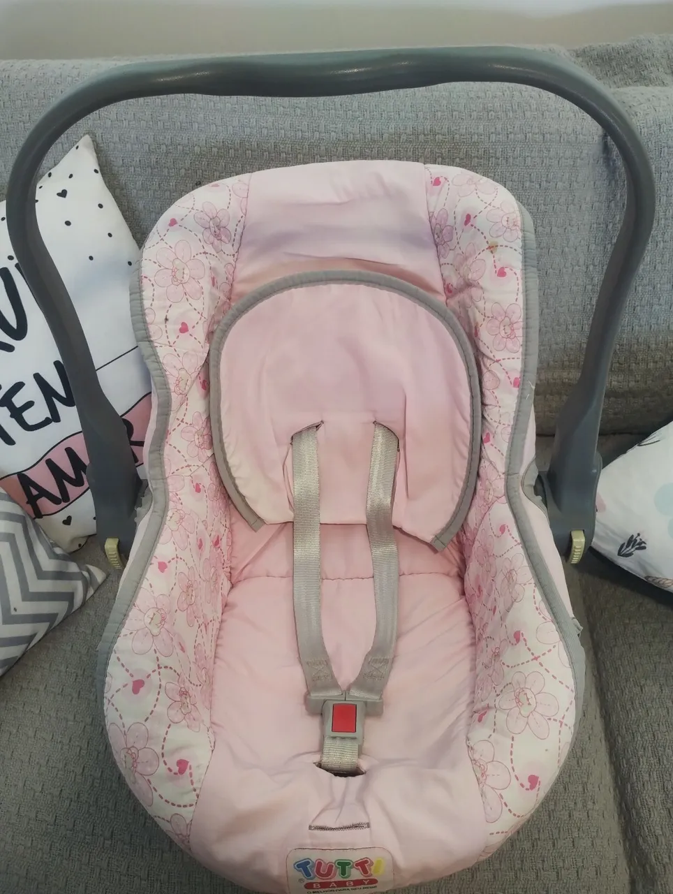 Bebê Conforto Rosa Floral Tutti Baby
