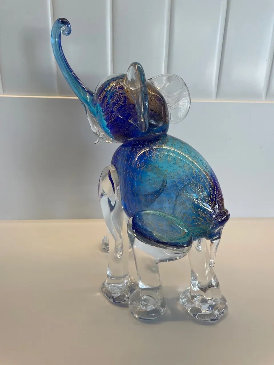Escultura de elefante em vidro Murano  - Foto 3