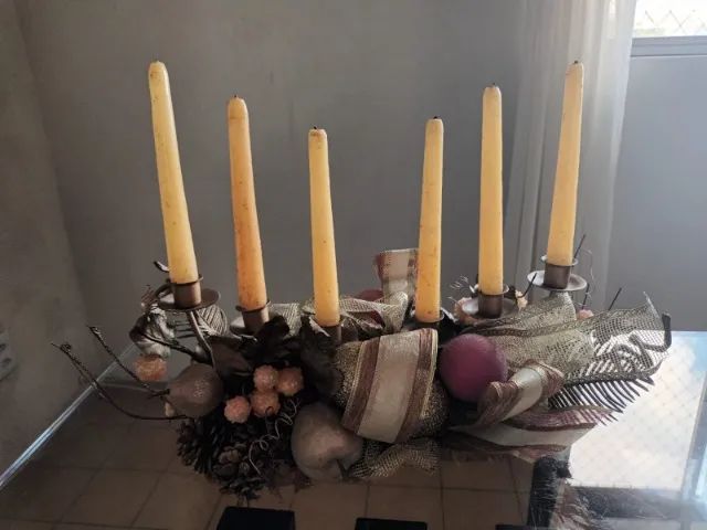 Castiçal Natalino com 6 velas - Foto 2