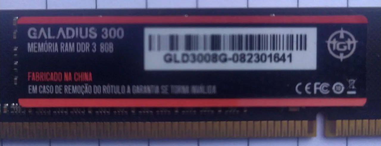 Vendo Par de Memória RAM 8GB DDR3 GALADIUS 300 - Foto 2