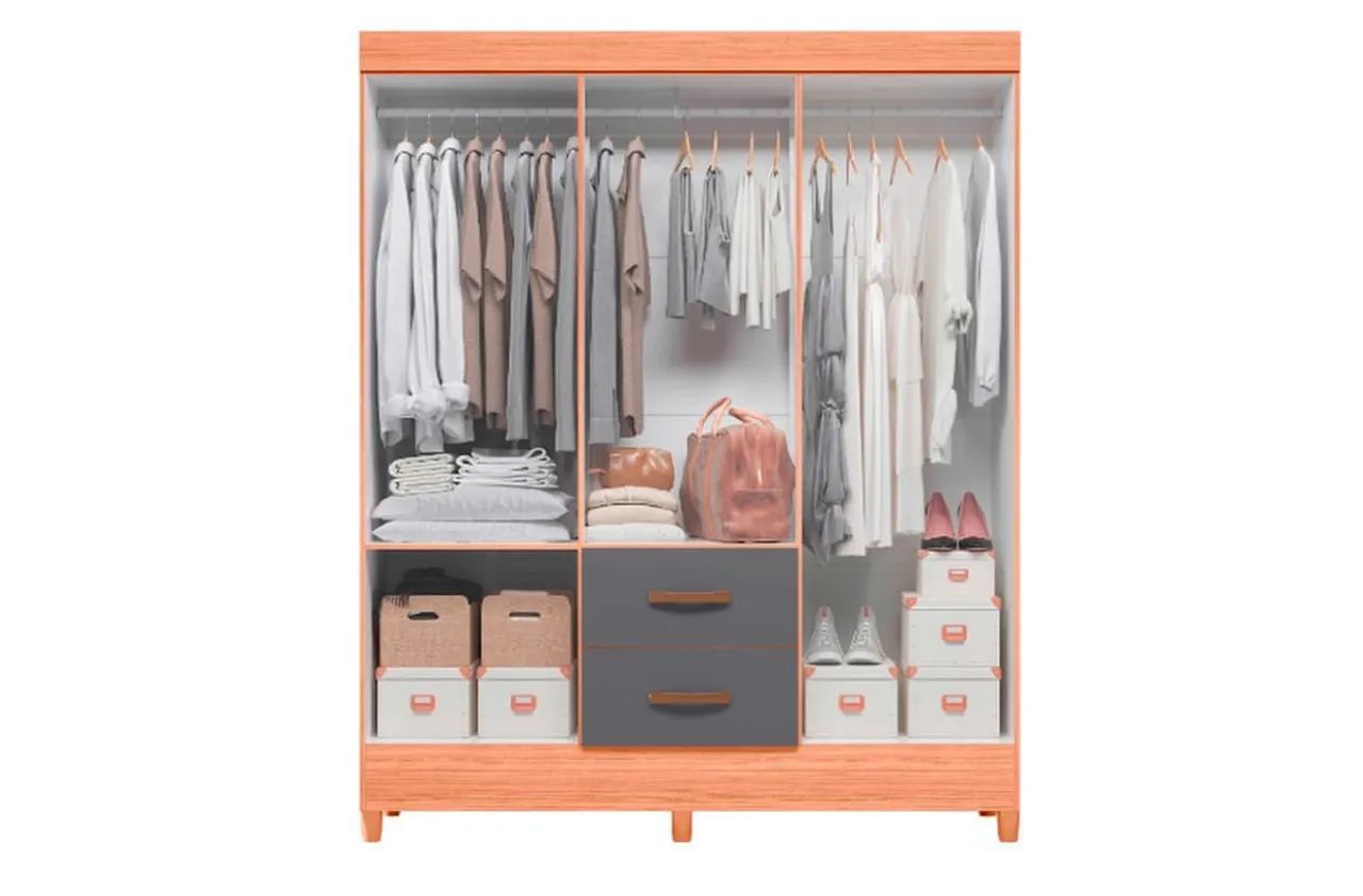 Guarda Roupa Colômbia 6 portas e 2 gavetas com espelho em mega promoção ! - Foto 5