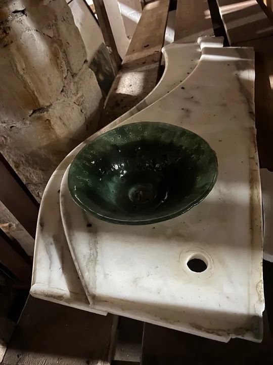 Pia em mármore com Cuba e armário 64842826483457120