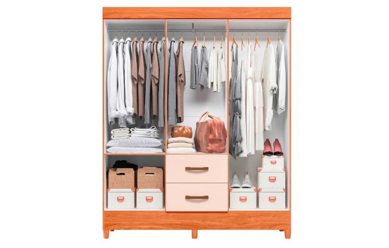 Guarda Roupa Colômbia 6 portas e 2 gavetas com espelho em mega promoção ! - Foto 6