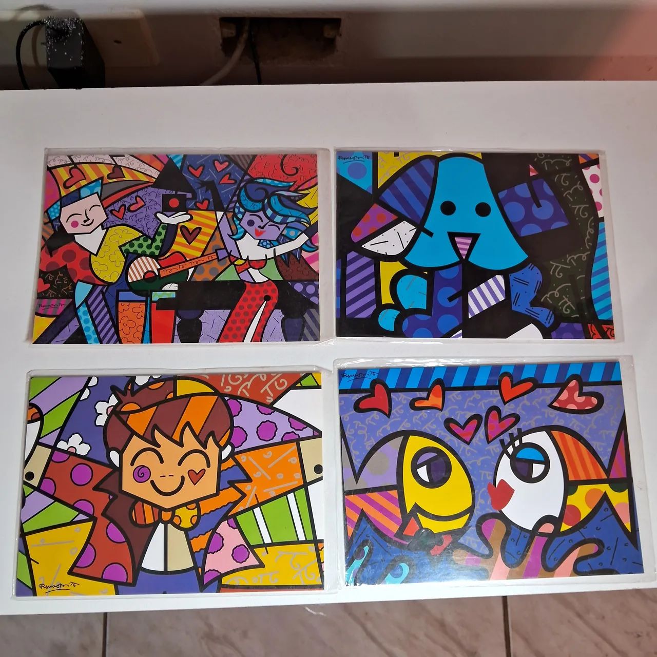 Romero Britto- Prints/Postais Colecionaveis