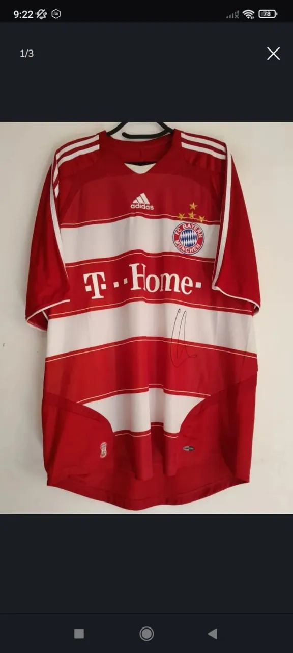 Camisa bayern munich 2008 lahm autografada certificada