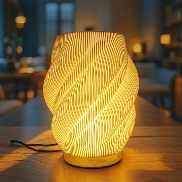 Luminária de Mesa Éclise LED Moderna - Criativa, Minimalista, Ideal para Quarto e Sala