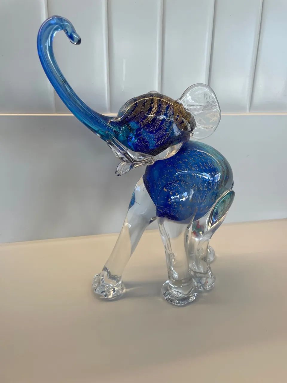 Escultura de elefante em vidro Murano  - Foto 4
